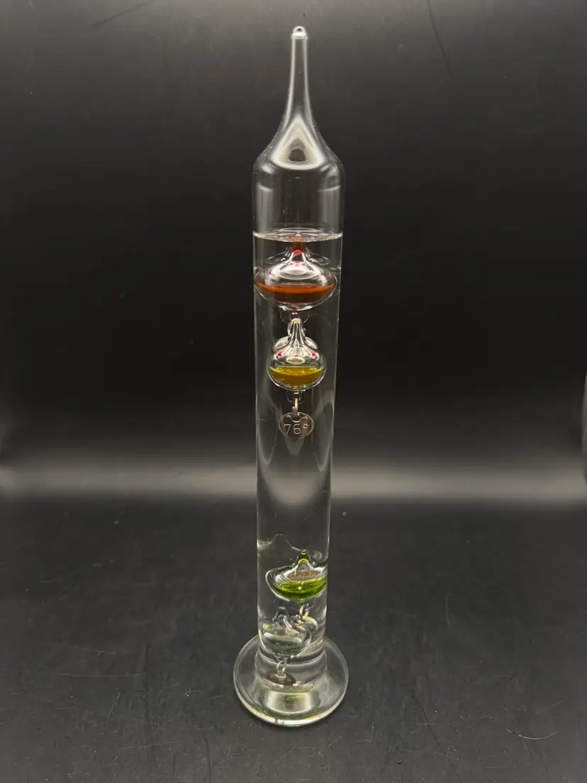 Galileo Galilei German Glass Fahrenheit Thermometer 11.5”