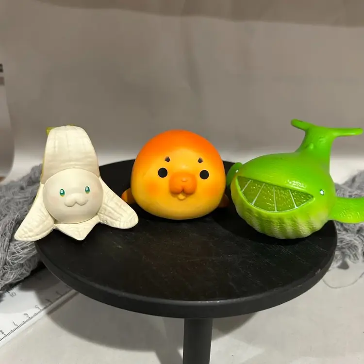 Anthropomorphic Fruit Fairy Dodowo Lime Whale Orange Fish Banana Sea Cucumber Trio
