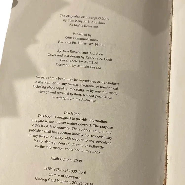 The Magdalen Manuscript By Tom Kenyon & Judi Sion