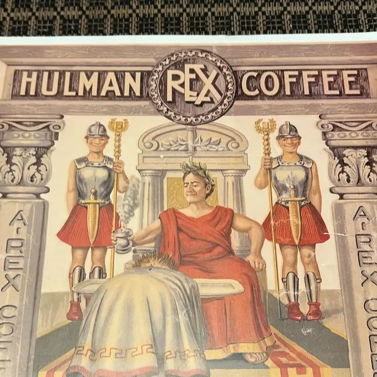 Vintage Hulman REX Coffee Advertising Poster
