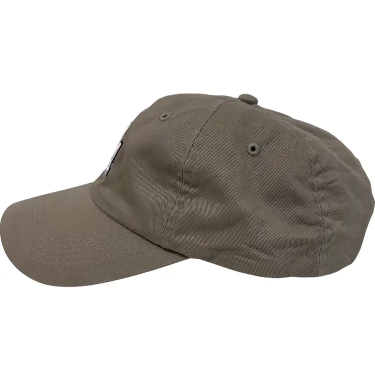 LA Dodgers MLB White Logo Beige Adjustable Baseball Hat