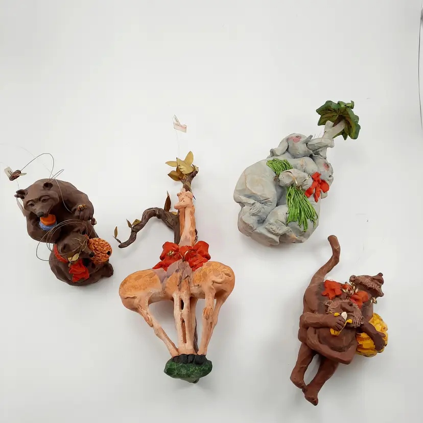 Department 56 Noah's Ark Animal Pairs Ornaments Monkeys Giraffes Bears Elephantsr