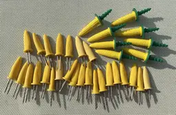34 Vintage MCM Corn on the Cob Holders Skewers Picnic 1970s 80s Cookout BBQ Vtg