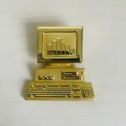 Vintage AJC Computer Monitor Brooch 90s Desktop IBM