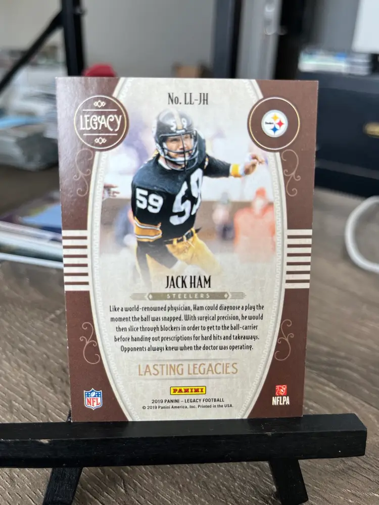 Jack Ham 2019 Panini Legacy Lasting Legacies /25 NFL Football Card Pittsburgh Steelers 