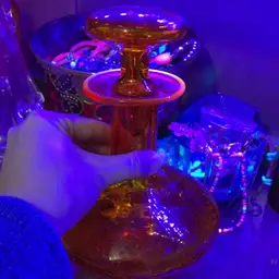 Glowy Crackle Glass Decanter