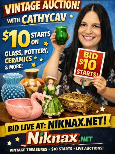 All $10.00 Starts! Glass, Pottery, Ceramic, Knicknacks & More