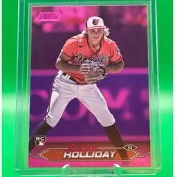 Jackson Holliday 2024 Topps Stadium Club Pink Foil RC Baltimore Orioles