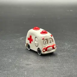 Wallace Berrie & Co Funkymobiles Crasher Dasher Ambulance Mini Toy Car VTG 1976