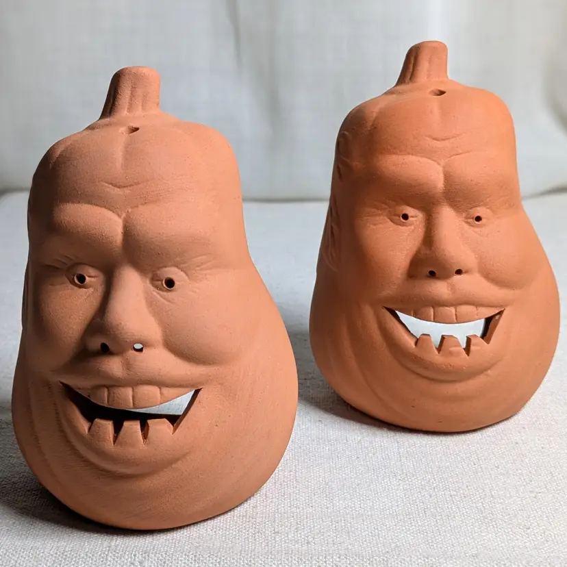 Grotesque Creepy Pumpkin Jack-o-lantern Votive Candle Holders