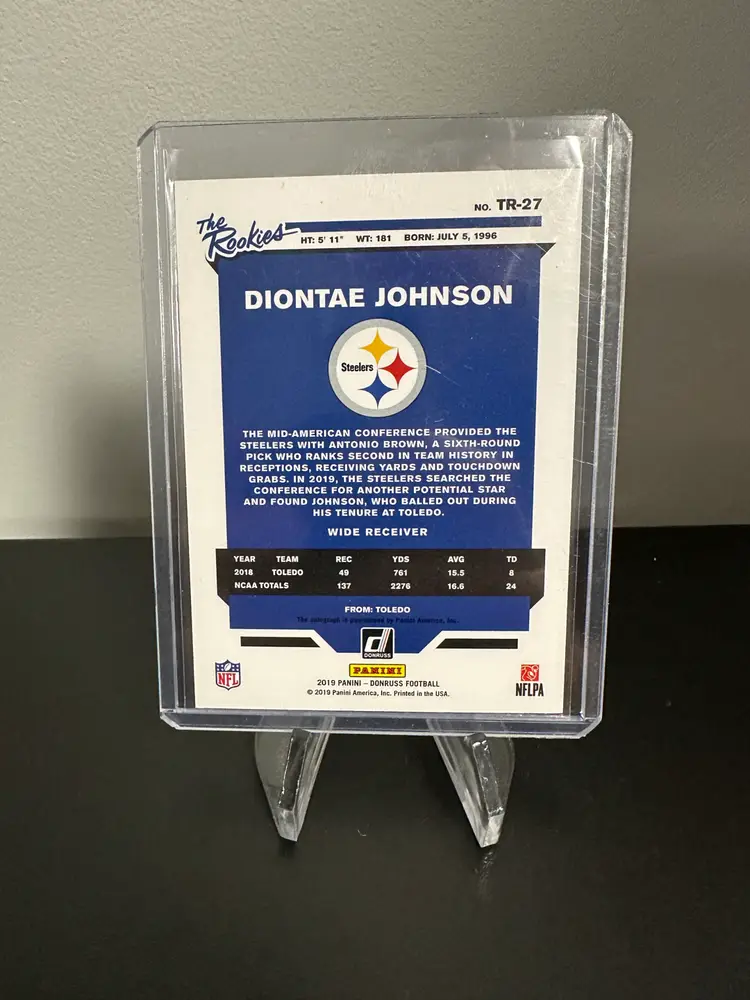 Diontae Johnson The Rookies Auto /299 Pittsburgh Steelers 