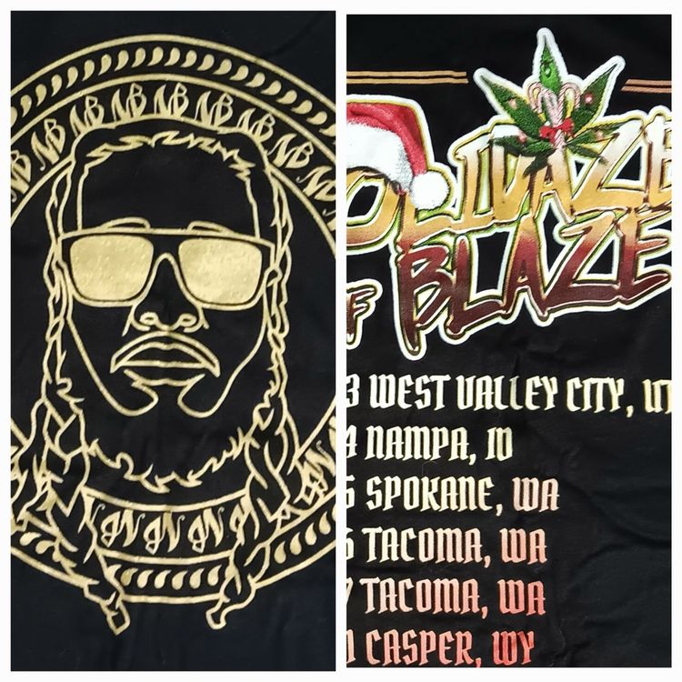 T-Pain Mix You a Drink t-shirt Holidaze of Blaze NEW pot ganja rap hip hop rare