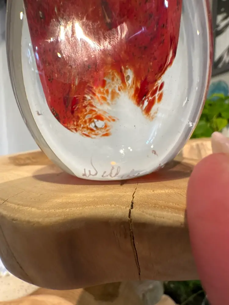 Artist Signed Glass Perfume Bottle