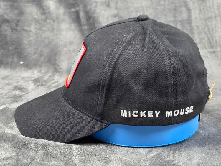 Disney Mickey Mouse Classic Pose Embroidered Black Baseball Cap New with Tags Adjustable Strap