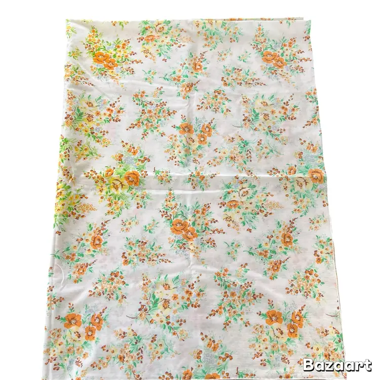 1970's Rectangular Floral Tablecloth