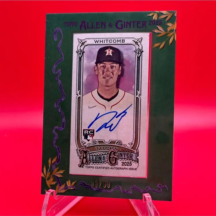 Shay Whitcomb 2025 Topps Allen & Ginter RC Mini Framed Auto 38/50 Houston Astros