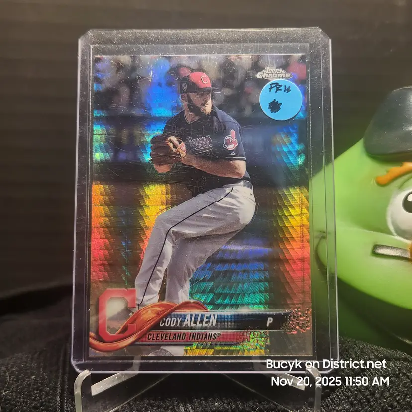 2018 Topps Chrome X-Fractor - Cody Allen Cleveland Guardians