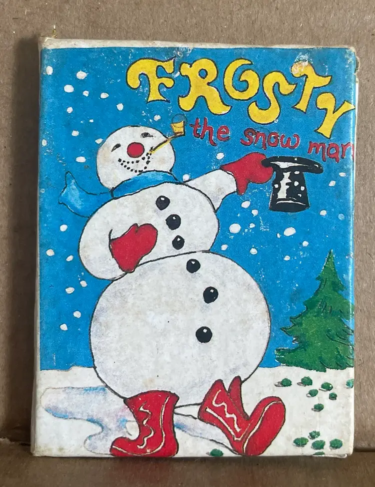 Miniature Book. Frosty The Snowman. Vintage. Christmas.