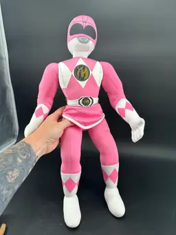 Vintage 1994 Talking, WORKS, Pink Power Ranger 20” Tall