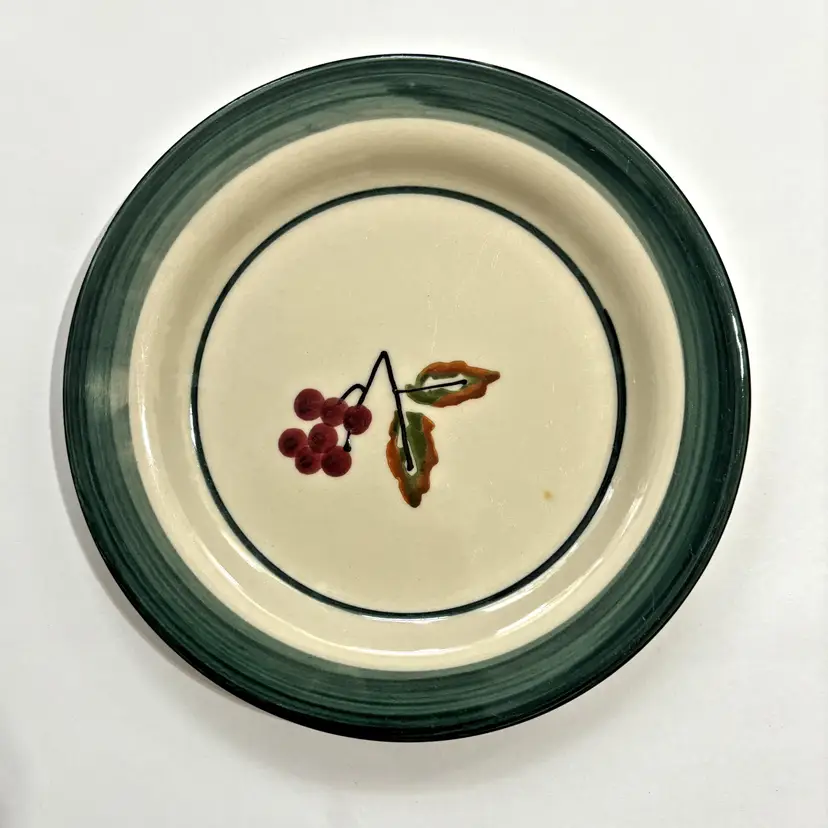 Hartstone Pottery Signed Salad Plate Cherry Branch Rustic Lodge Replacement Vintage