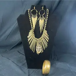 #01 And 02 - Jewelry Lot With Tribal Earrings And Brass