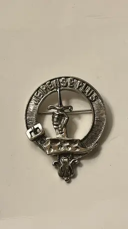 Pewter Scottish Clan Pin Stamped Scotland