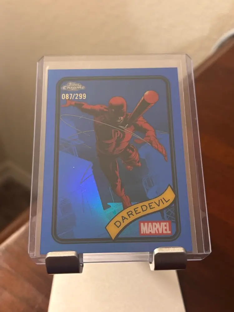 2025 Topps Chrome Marvel Daredevil Blue Refractor 087/299 #97