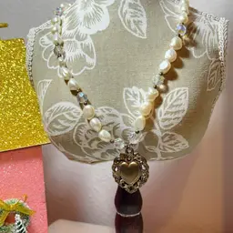 Heart & Pearl Necklace 16”