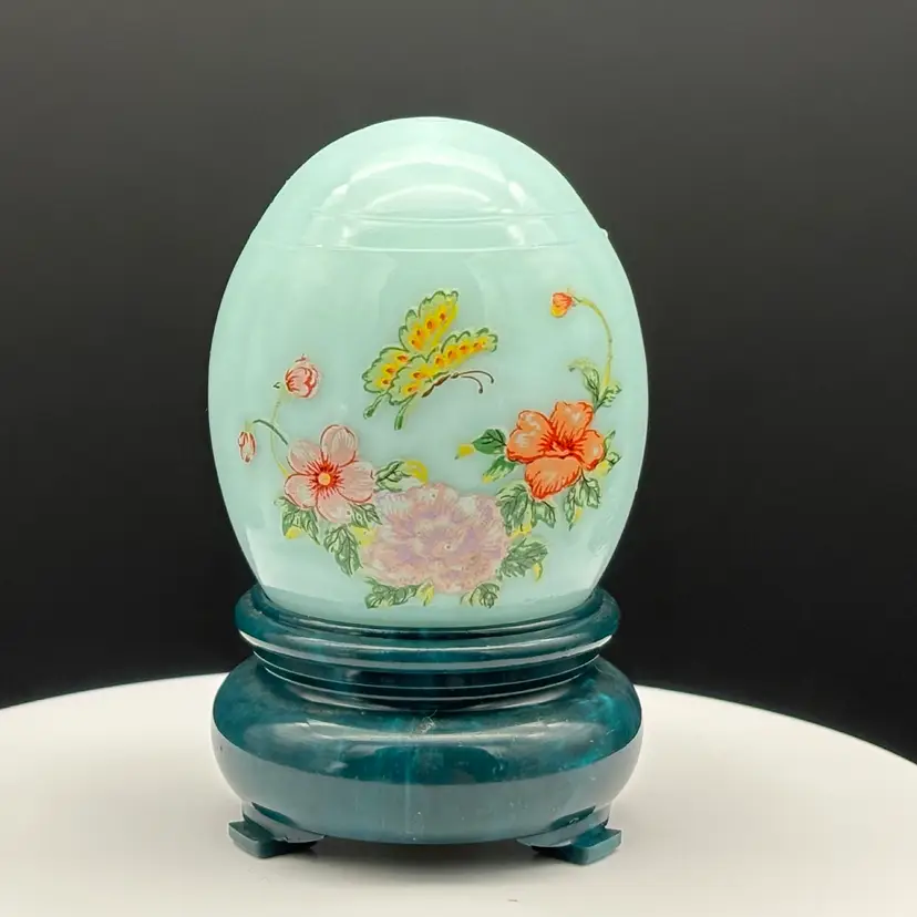 Avon Oriental Egg "Delicate Blossoms" Cologne Bottle