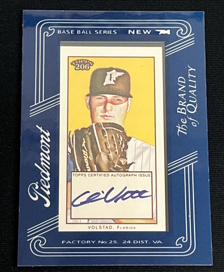 Chris Volstad 2009 Topps 206 Framed Mini Auto #FMA-9 Auto Florida Miami Marlins