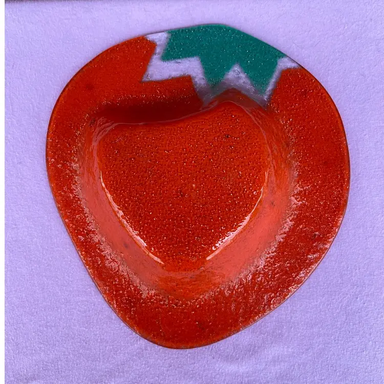 Fused Glass Bowl / Dish - Strawberry