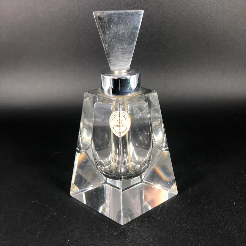 Vintage West Germany Crystal Hand-Cut Perfume Bottle