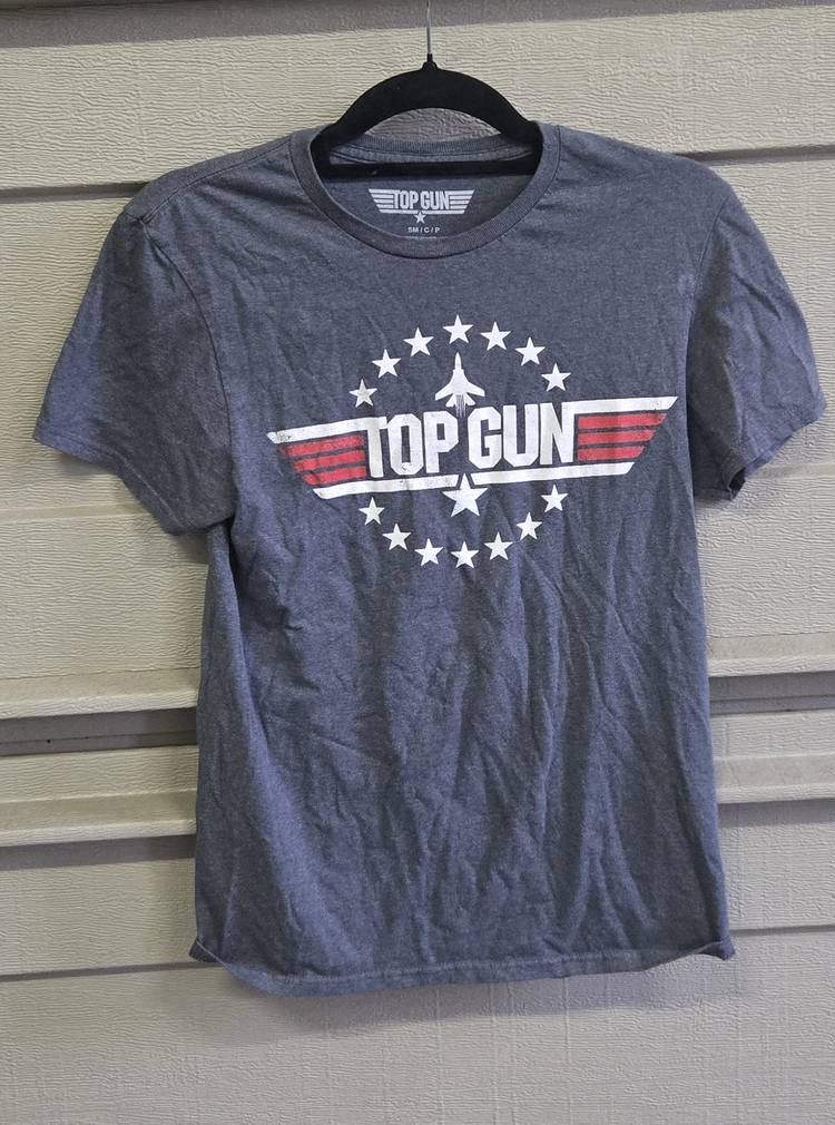 Top Gun Shirt Men's Small Logo Classic Movie Graphic Short Sleeve T-shirt
