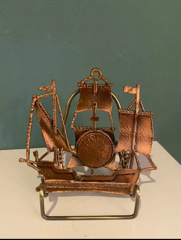 Vintage Metal (Copper?) Ship Thermometer