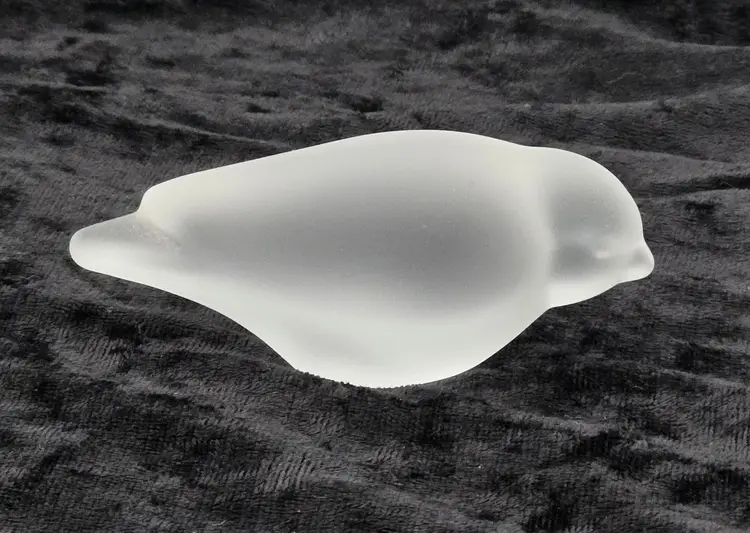 Sevres Frosted Crystal Sparrow Figurine Unmarked