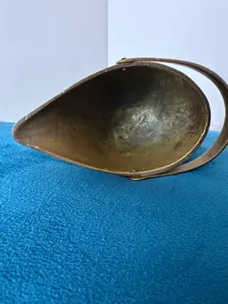 Etched Vintage Miniature Brass Coal Scuttle Bucket