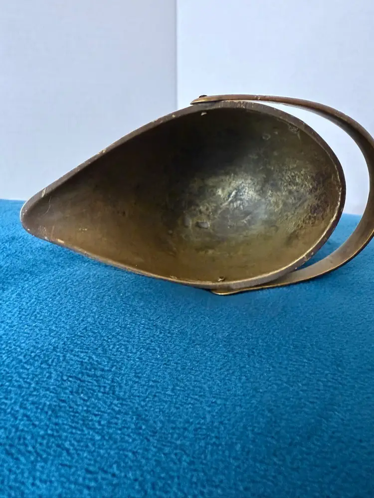 Etched Vintage Miniature Brass Coal Scuttle Bucket