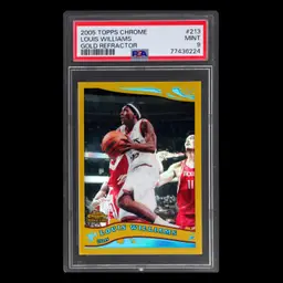 2005 Topps Chrome Louis Williams Rookie Gold Refractor /99 PSA 9