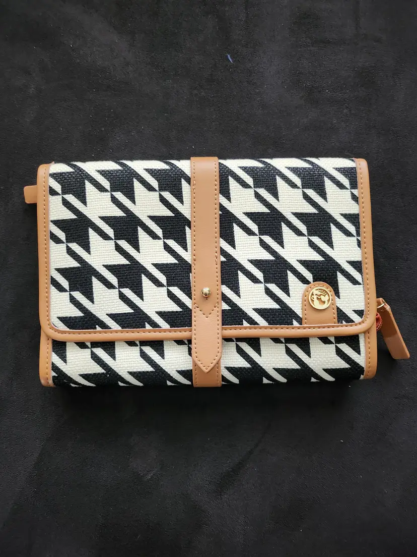 Spartina 449 purse clutch jewelry organizer Daufuskie Island houndstooth