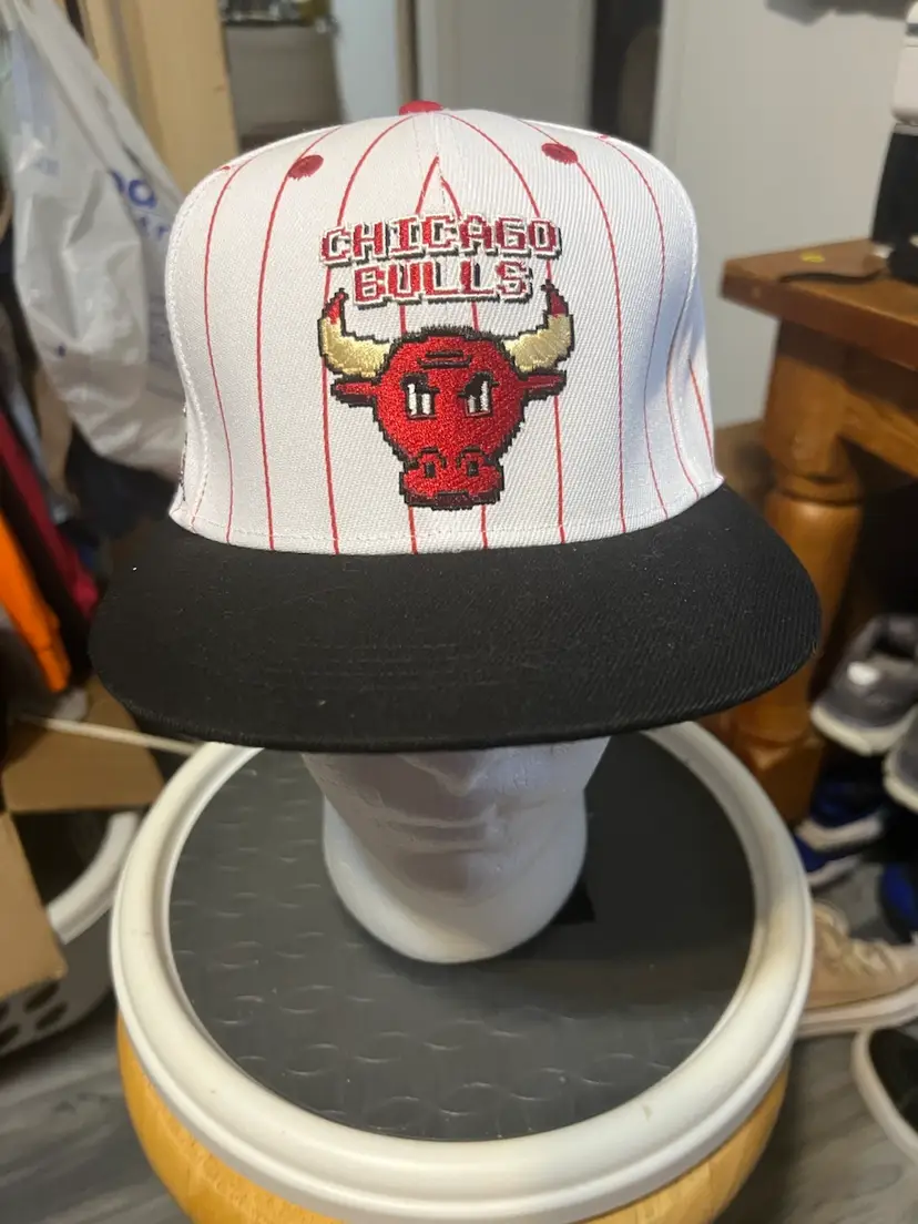 Chicago Bulls NBA Pin Strip SnapBack Hat