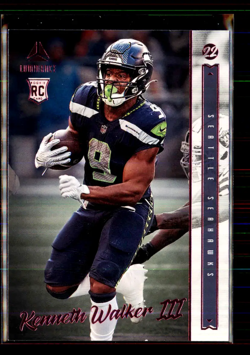 Kenneth Walker Iii 2022 Panini Chronicles Luminance Pink #206 - (113) - Seattle Seahawks