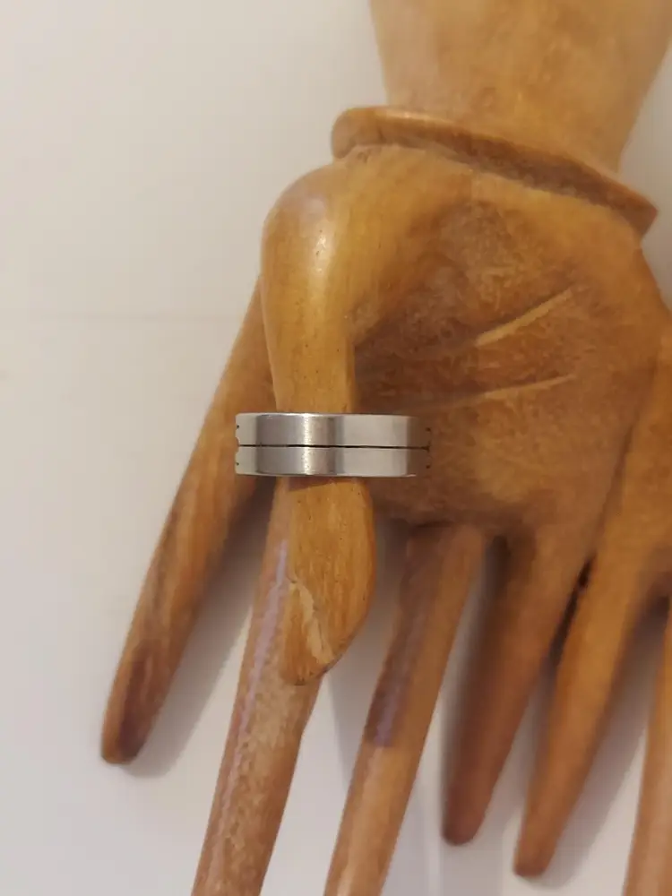 Silvertone Metal Spider Ring Size 9.75