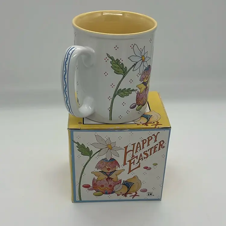 Mary Engelbreit Easter Mug Chicks Flowers Eggs