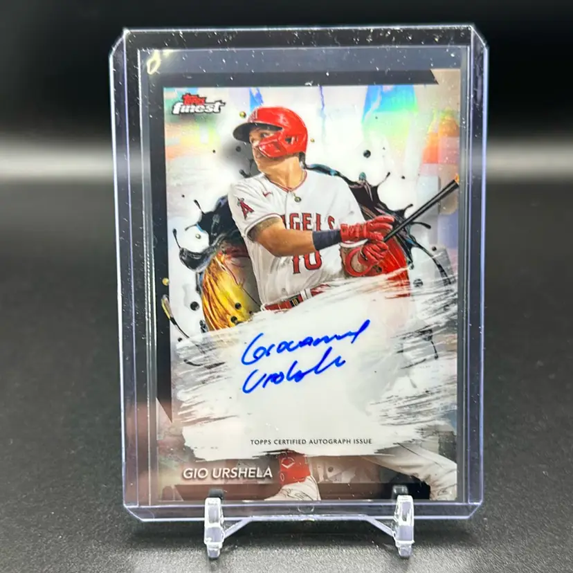 Go Urshela 2024 Topps Finest Auto Refractor Los Angeles Angels