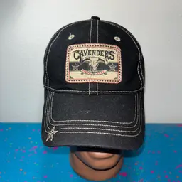 Cavenders Beast Hat Cap Deer since 1965 Black Mens Embroidered patch adjustable