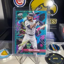 2025 Topps Cosmic Chrome Riley Greene Aqua Equinox Refractor Detroit Tigers
