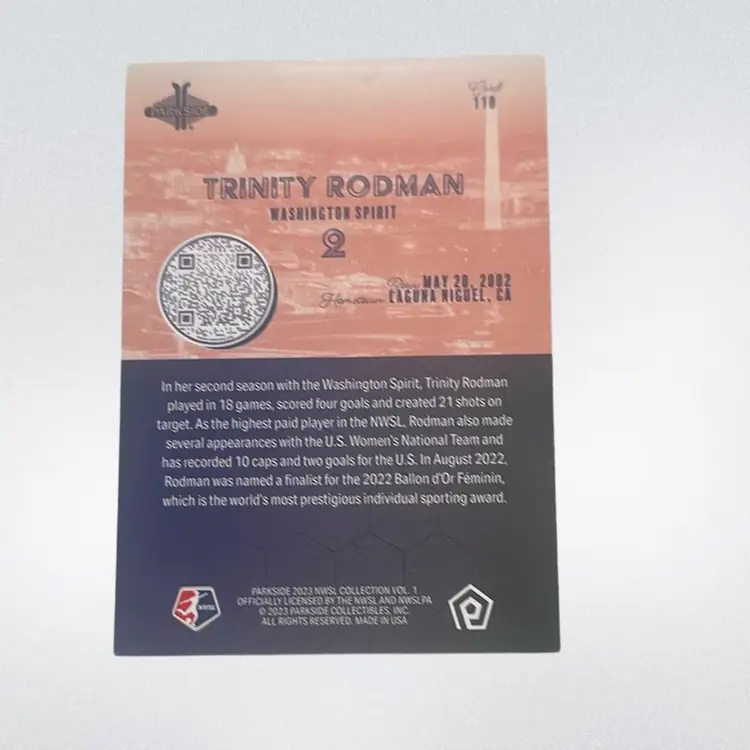 Trinity Rodman 2023 Parkside NWSL Collection Vol. 1