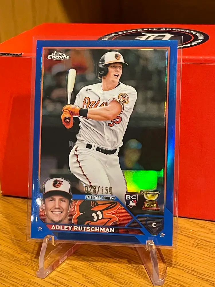 Adley Rutschman 28/150 2023 Topps Chrome RC blue - Baltimore Orioles 