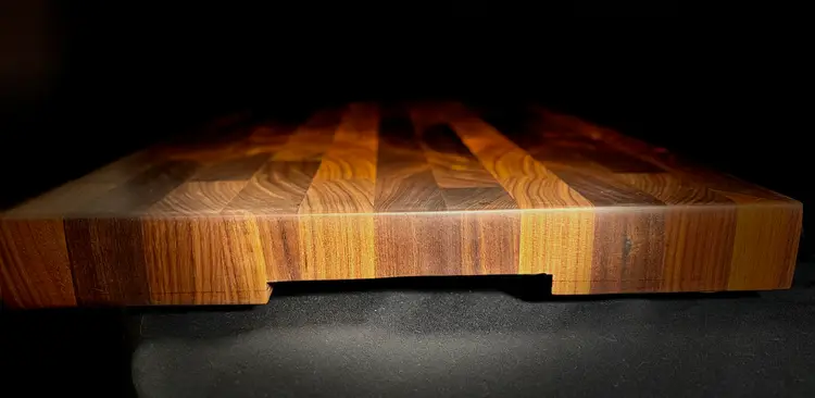 End-grain, walnut Butcher block cutting board