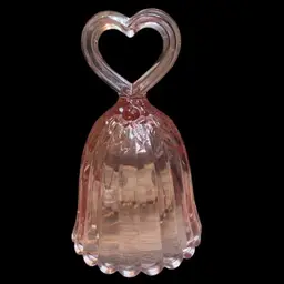 14. Fenton heart shaped Art Glass bell